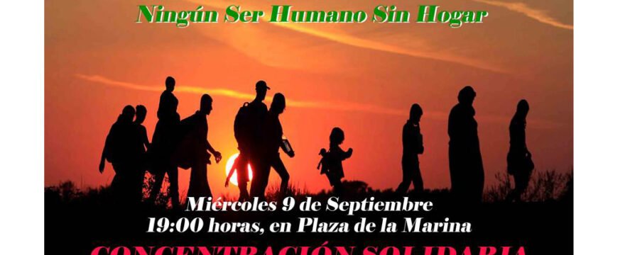 #MálagaCiudadRefugio · Ningún ser humano sin hogar